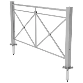 ограждение пешеходное по-1 секция тип 2, стойка 60х60 съемная, порошковая окраска