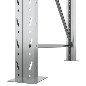 стеллаж паллетный двойной глубины 3000х2700х1100 мм, 2 яруса (г/п 1800 кг на ярус)