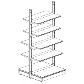 стеллаж торговый островной без стенок 25 серия