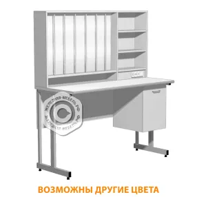 стол для титрования ст-201 «премиум» (столешница постформинг серый, лдсп серый, каркас серый)
