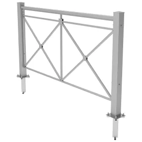 ограждение пешеходное по-1 секция тип 1, стойка 60х60 съемная, порошковая окраска