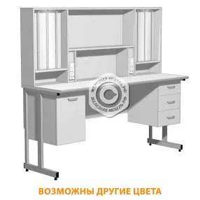 стол для титрования ст-203 «премиум» (столешница постформинг серый, лдсп серый, каркас серый)