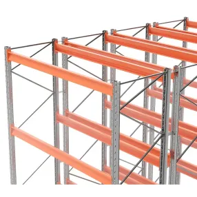 стеллаж паллетный двойной глубины 3000х2700х1100 мм, 2 яруса (г/п 1800 кг на ярус)
