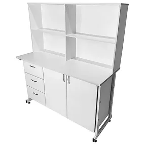 стол-тумба лабораторная стл 18.010 с надстройкой (белый)