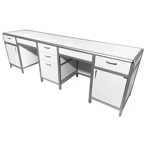 стол лабораторный med 10.010al (белый)