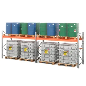 стеллаж паллетный двухсекционный 2000х1800х1100 мм (85.1.5), 1 ярус