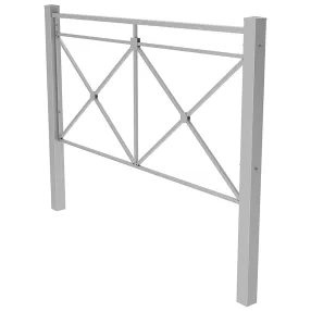 ограждение пешеходное по-1 секция тип 2, стойка 60х60 несъемная, порошковая окраска