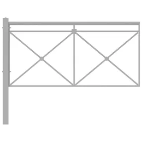 ограждение пешеходное по-1 секция тип 1, стойка 80х80 несъемная, порошковая окраска