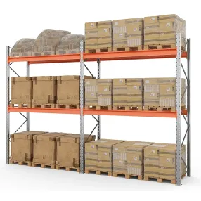 стеллаж паллетный двухсекционный 2500х2700х1100 мм (100.1.5), 2 яруса