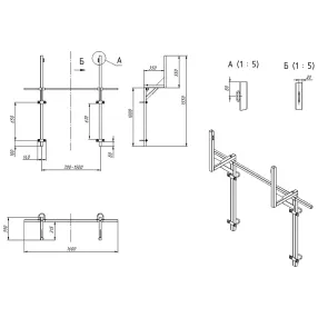 кронштейн для мусоросбросов, крепление к лесам