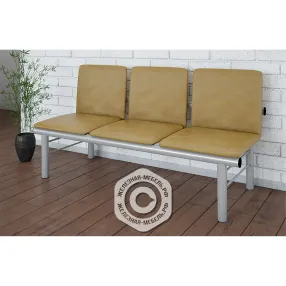 одноместная секция терра 1мест. на каркасе серебр.металлик, кожзам орегон