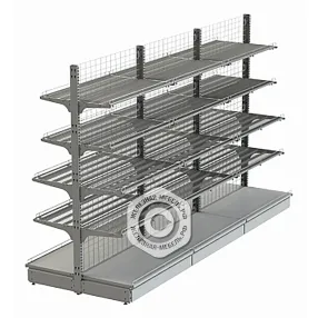 стеллаж торговый островной сетчатый 25 серия