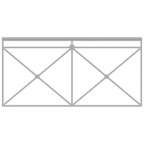 секция пешеходного ограждения по-1 крест тип 1, цинк