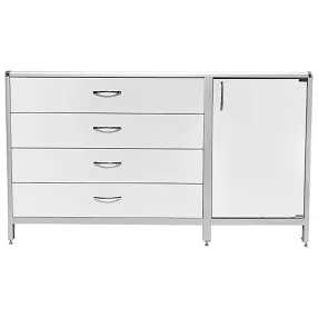 стол-тумба лабораторная med 12.020al (белый)