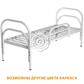 кровать подростковая с ограждением кмп-1п-01 (каркас белый)