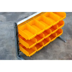 настольный органайзер-стеллаж мини №2 (жёлтые ящики)