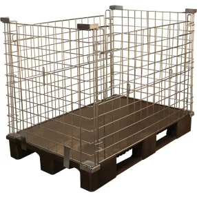 контейнер разборный оцинкованный на паллете 1200х800х1030 мм (арт. кмб)