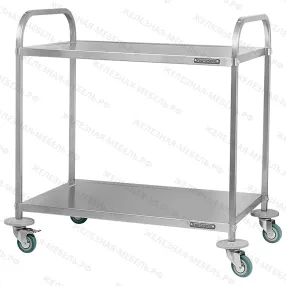 тележка для сервировки тдср - 800х500х860 «retail» 2 уровня