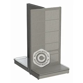 стеллаж торговый перфорированный торцевой 25 серия