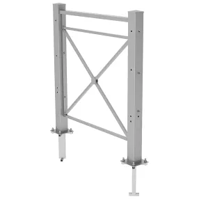 ограждение пешеходное по-1 секция тип 2 укороченная, стойка 80х80 съемная, цинк