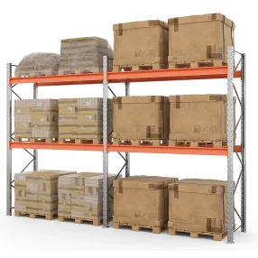 стеллаж паллетный двухсекционный 3500х1800х1100 мм (70.1.5), 2 яруса