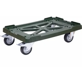 тележка п/э 600х400 резиновые колеса, два с тормозом арт. 508-3