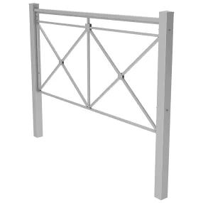 ограждение пешеходное по-1 секция тип 1, стойка 80х80 несъемная, порошковая окраска