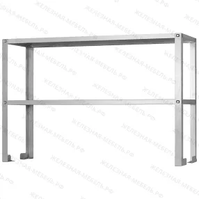 полка-надстройка настольная пннн - 800х1500х400 «norma inox», нерж., 2 уровня