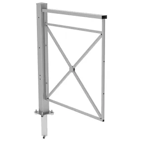 ограждение пешеходное по-1 секция тип 2 укороченная, стойка 80х80 съемная, цинк