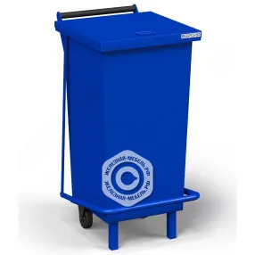 контейнер для мусора металлический 120 л. с педалью (1028х400х470)