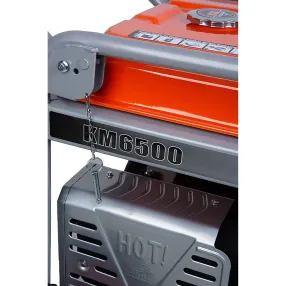 генератор бензиновый tor km6500h 5,0 квт 220в 27 л с кнопкой запуска и колесами