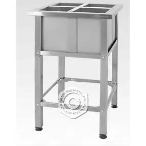 ванна моечная для обработки яиц вмсн 700х700х860 «norma ral», 4 м/о (ножка проф., тр. 40х40)