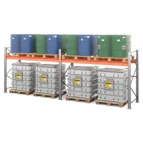 стеллаж паллетный двухсекционный 2500х2700х1100 мм (100.1.5), 2 яруса