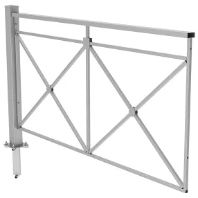 ограждение пешеходное по-1 секция тип 2, стойка 60х60 съемная, порошковая окраска