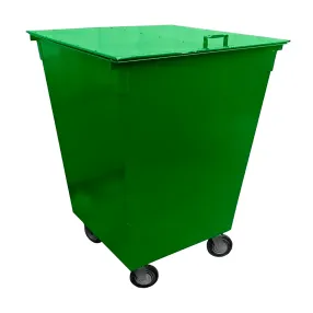 мусорный контейнер 750л для тбо, арт. км 0.75-3, с крышкой, на колёсах