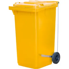 мусорный контейнер п/э 240л. с педальным приводом г-образным, арт. мкт 240 с педалью г