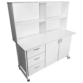 стол-тумба лабораторная стл 18.010 с надстройкой (белый)