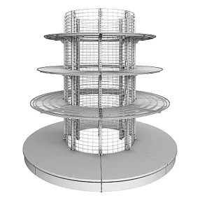 стеллаж торговый сетчатый угла внешнего 45 градусов