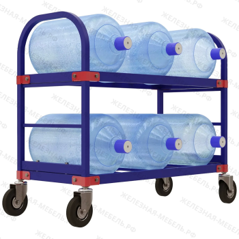Стеллаж передвижной для 19-литровых бутылей с водой ТСВД-6
